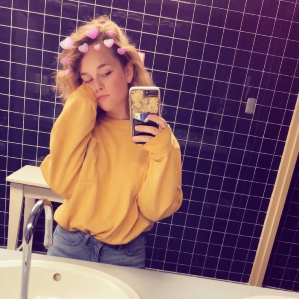 Yellow carhartt work shirt